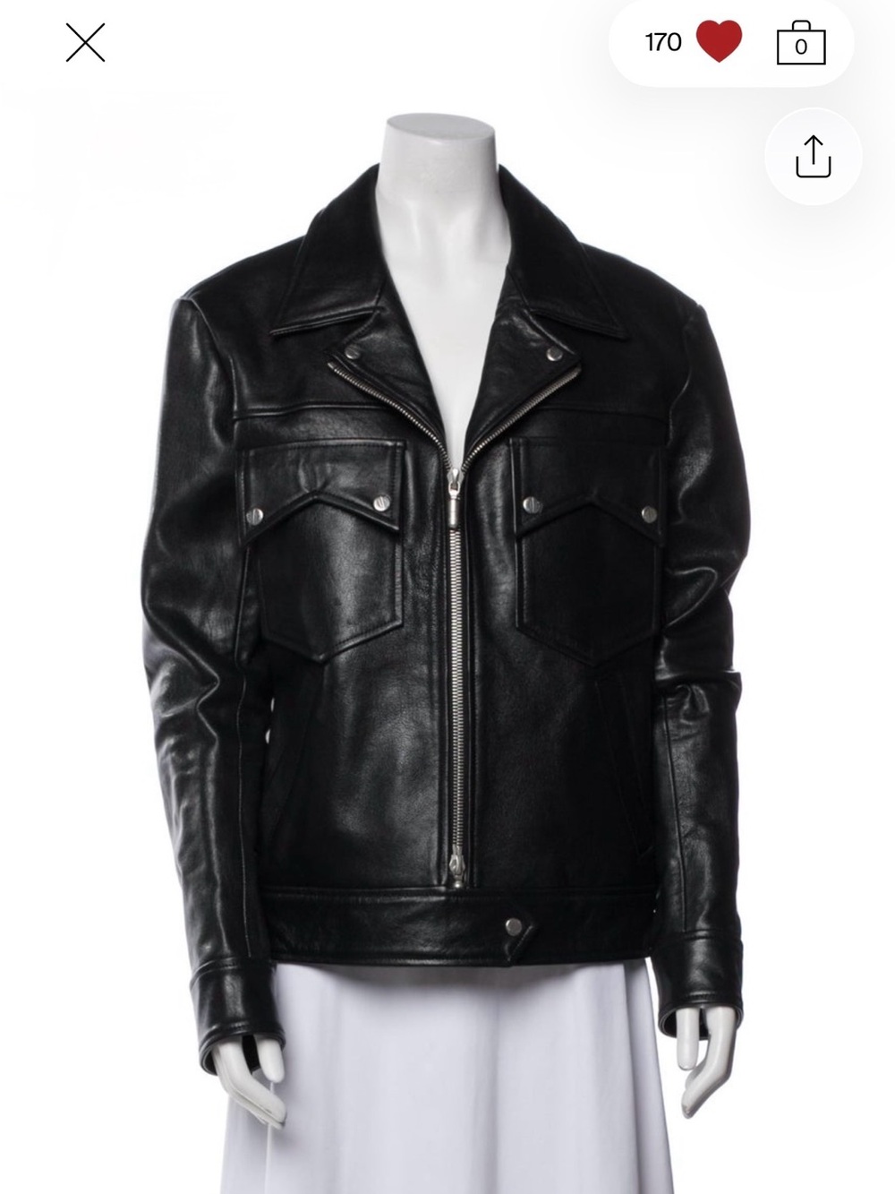 Rhude Leather Moto Jacket